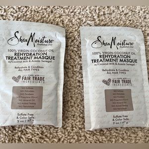 2 Shea Moisture Virgin Coconut Oil Rehydration Treatment Masque 2 oz each